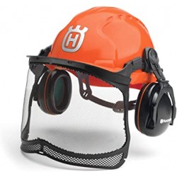 Casco de protección+visor+ Auriculares Husqvarna Clasic