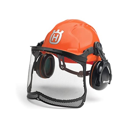 Casco de protección+visor+ Auriculares Husqvarna Clasic